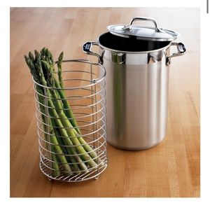 All-Clad Asparagus Pot with Steamer Basket and Lid, new in box never used
